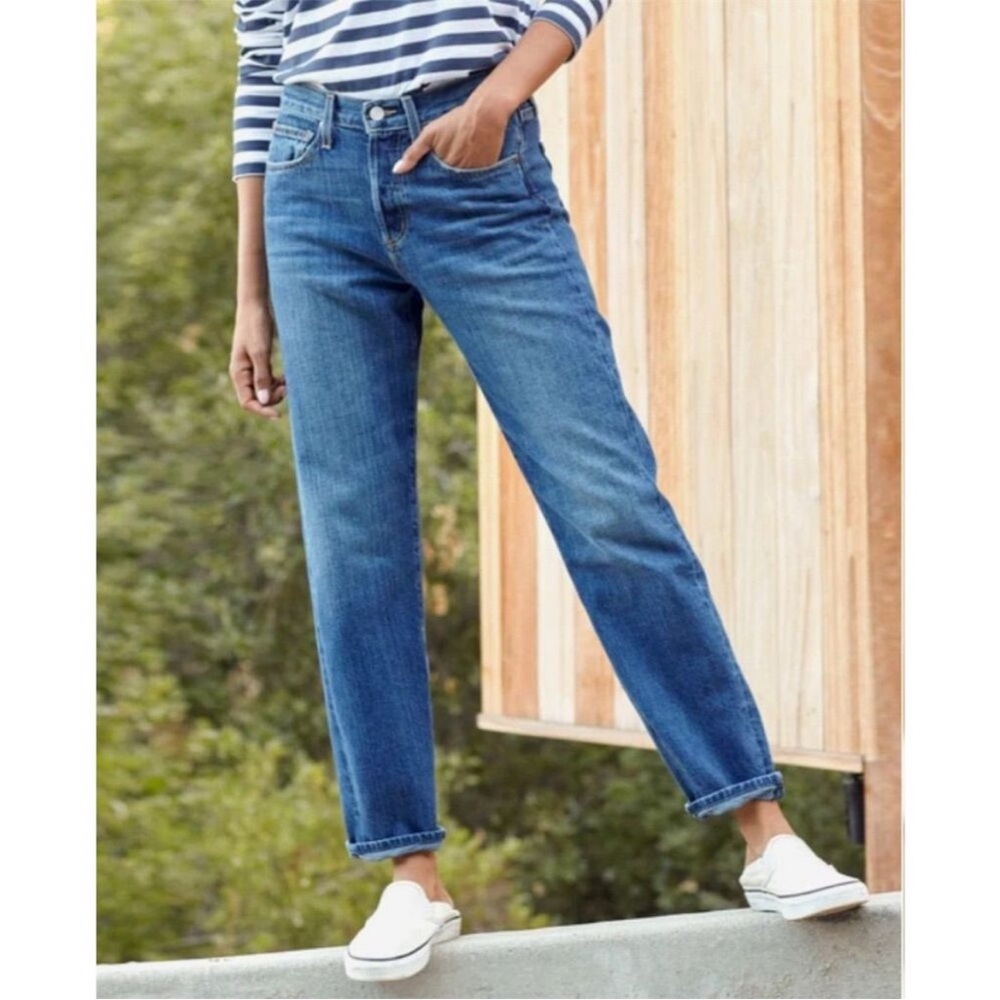 Outerknown Fillmore Boyfriend SEA Jeans Organic Cotton Medium Wash Blue Denim 30